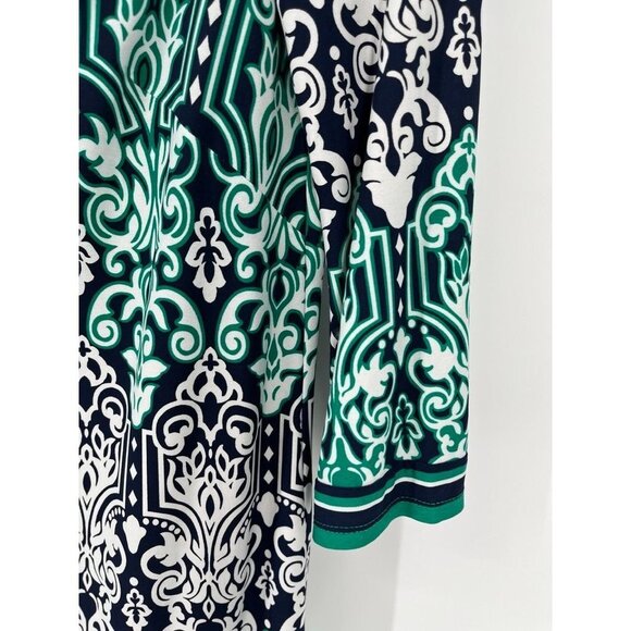 Laundry By Design Ladies Shift Dress 3/4 Sleeve Damask Pattern Lined Size 4 - Picture 4 of 14